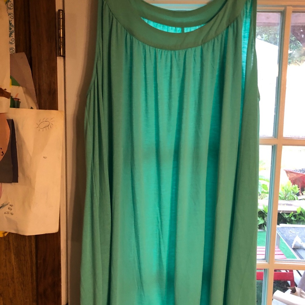 Teal Sleeveless Maxi Dress